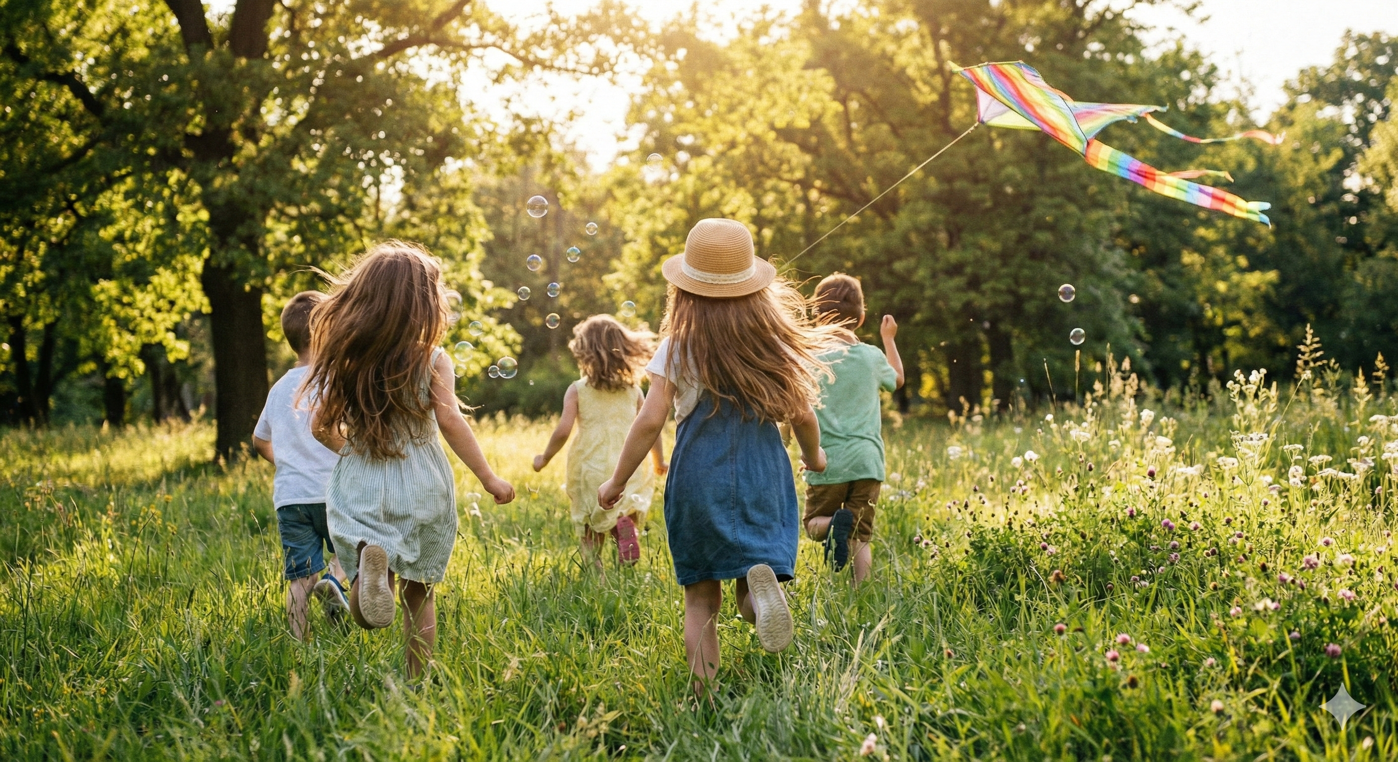 笑顔で遊ぶ子供たちのイメージ